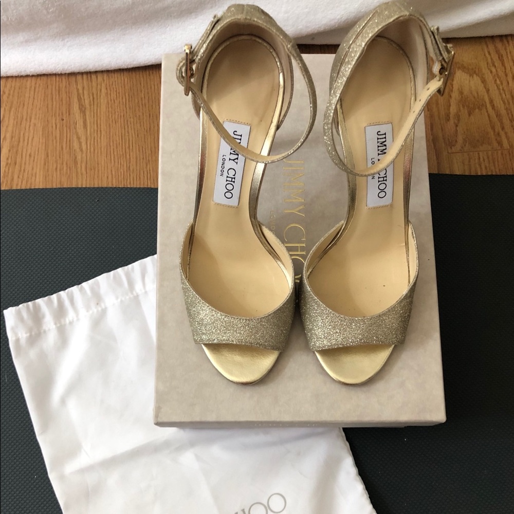 Jimmy Choo Annie 85 peep toe pumps